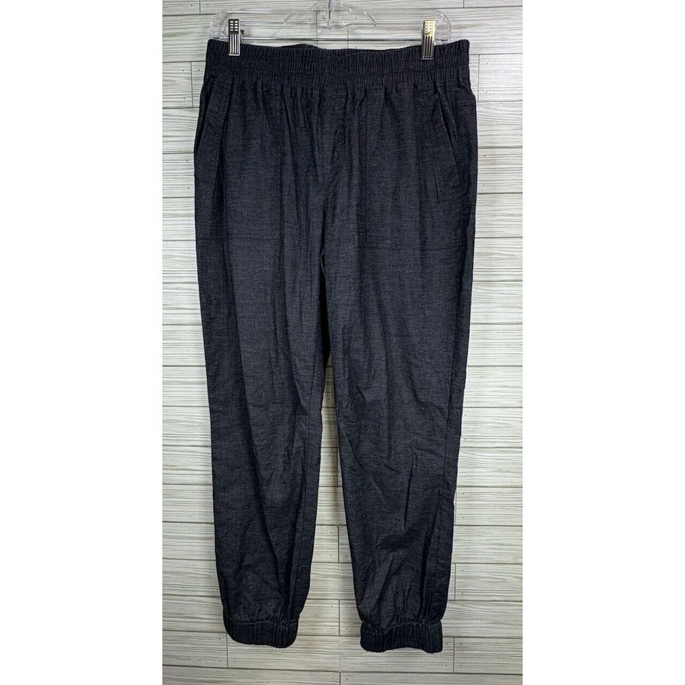 Prana Women's Coal Heathered‎ Gray Mantra Drawstring Jogger Pants Sz Med